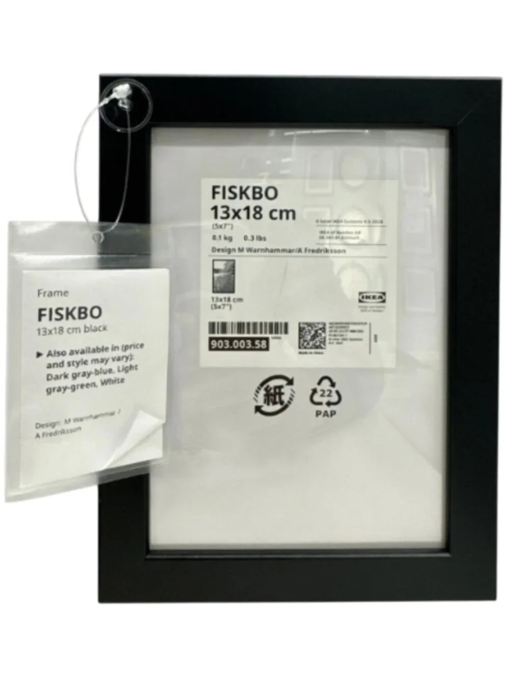 2-Pack FISKBO 903.003.58 Frame, black, 5x7